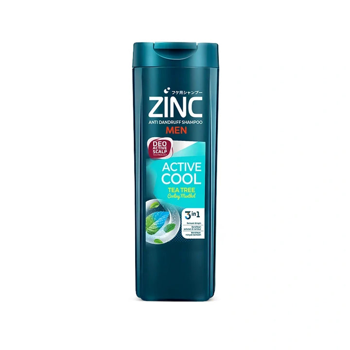 Zinc Men Active Cool Anti-Dandruff Shampoo 340 ML
