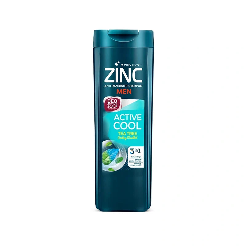 Zinc Men Active Cool Anti-Dandruff Shampoo 340 ML