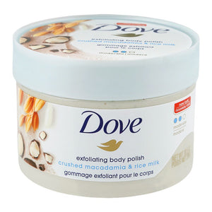 Dove Crushed Macadamia & Rice Milk Exfoliating Body Polish 298 GM
