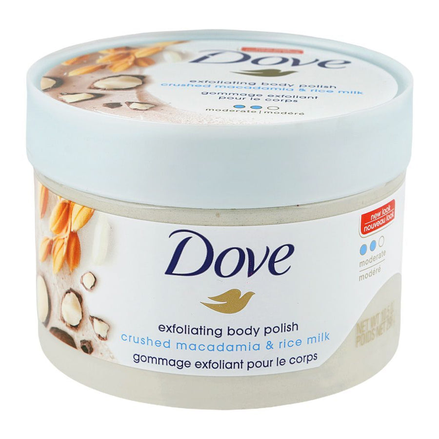 Dove Crushed Macadamia & Rice Milk Exfoliating Body Polish 298 GM