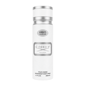 Hiba's Collection (Creedy Silver Body Spray For Men) 200ml