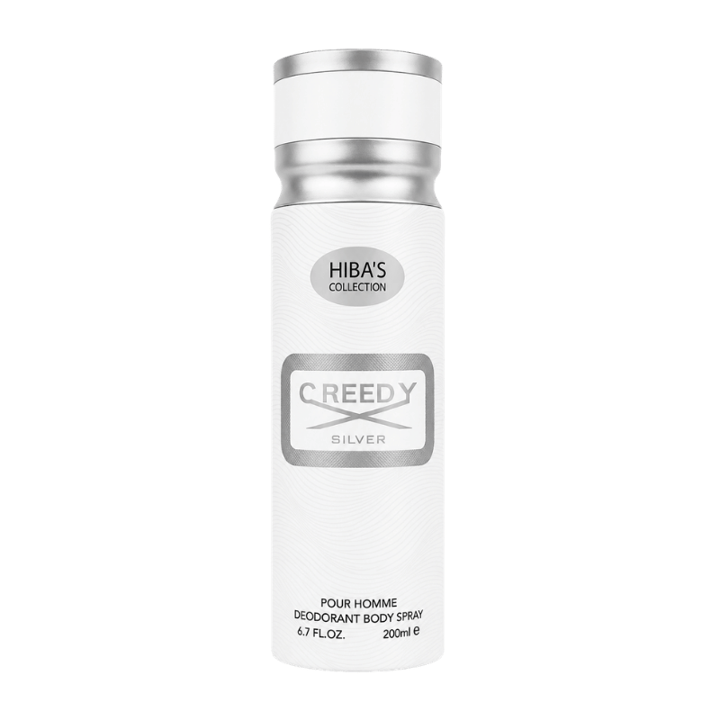 Hiba's Collection (Creedy Silver Body Spray For Men) 200ml