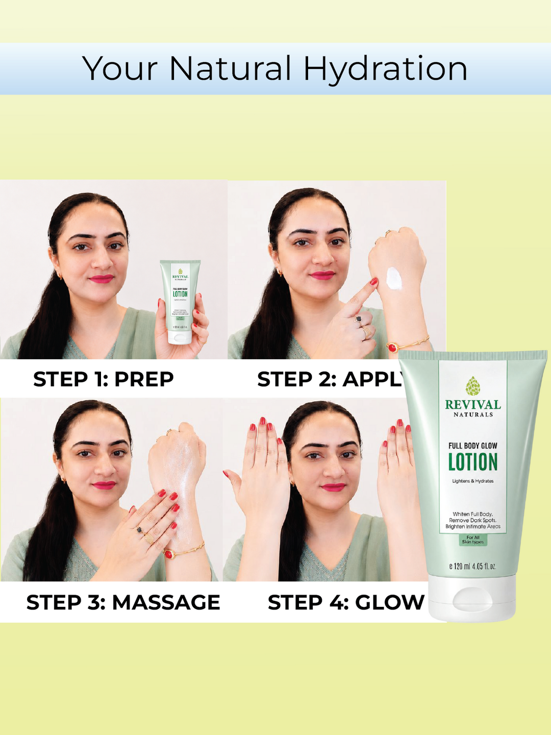 Full Body Glow Lotion (Lightens & Hydrates)
