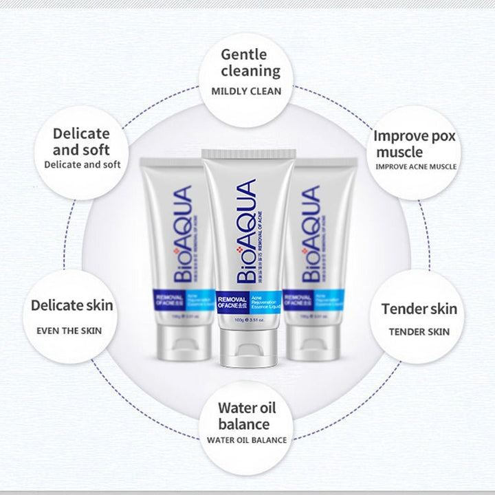 BIOAQUA Oil Control Anti Acne Facial Cleanser 100g