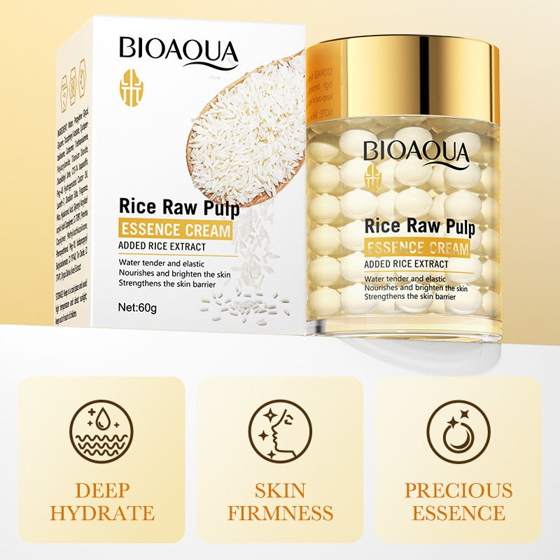 BIOAQUA Rice Raw Pulp Nourishes Brighten Essence Cream 60g