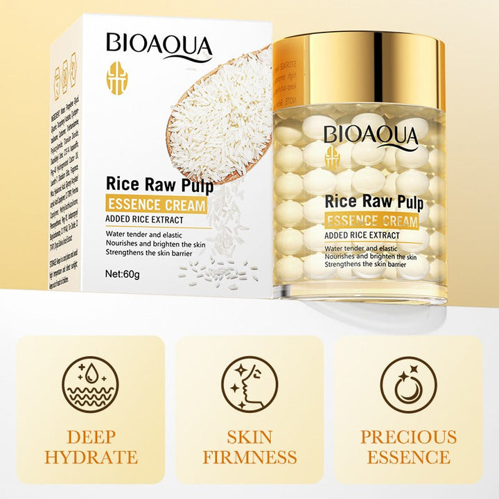 BIOAQUA Rice Raw Pulp Nourishes Brighten Essence Cream 60g